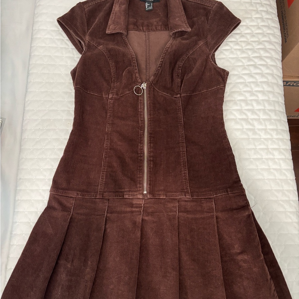Forever 21 Chocolate Corduroy Mini Dress
